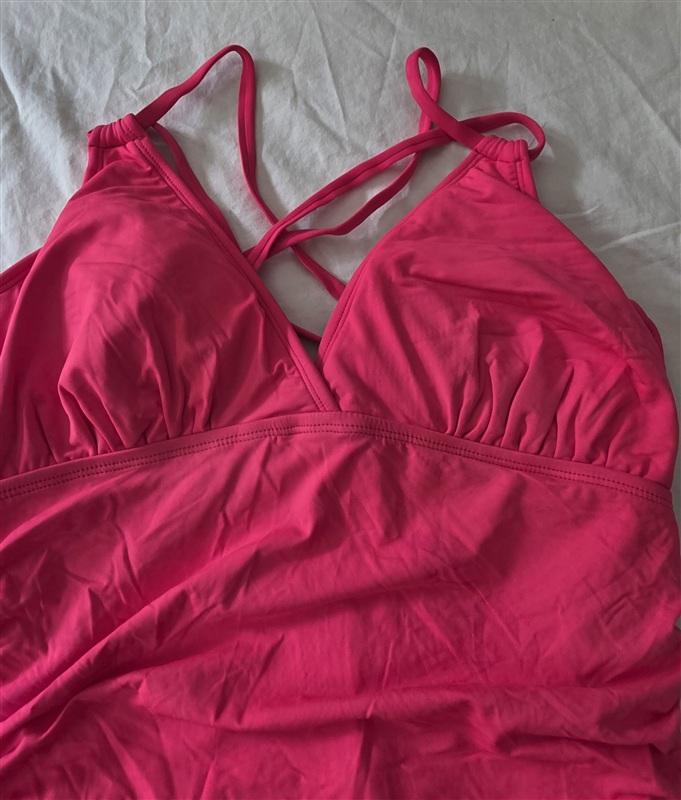 NWT La Blanca 16W Plus Island Goddess Underwire 1PC Swimsuit Pink WAT 134781