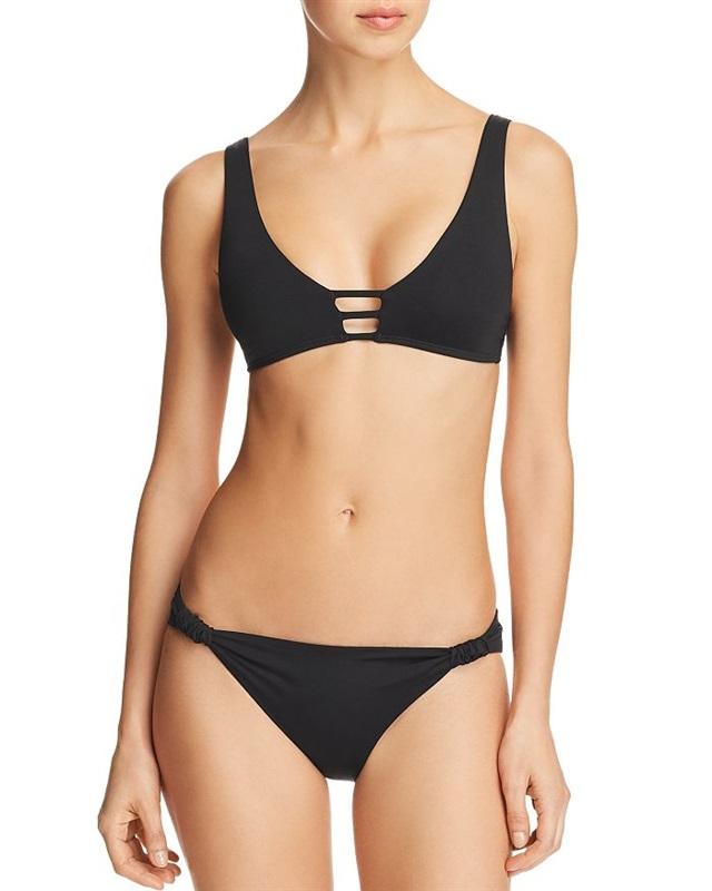 NWT L*Space L Sundrop Bikini Swim Bottom Black Full 134807