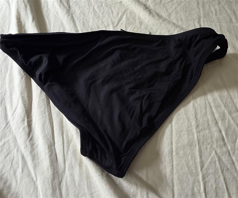 NWT L*Space L Sundrop Bikini Swim Bottom Black Full 134807