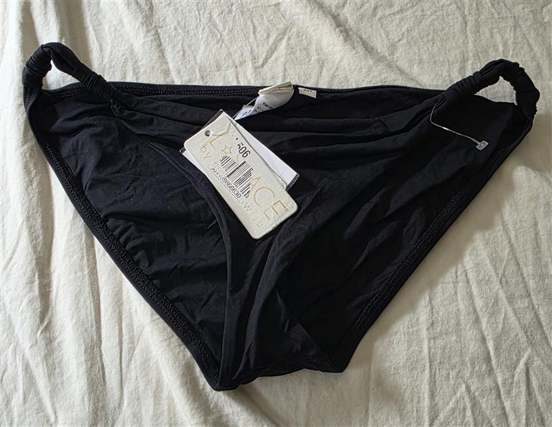 NWT L*Space L Sundrop Bikini Swim Bottom Black Full 134807