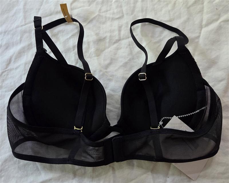 NWT Maidenform 36A Love Lift Satin Push-Up Bra DM9900 Black 134818