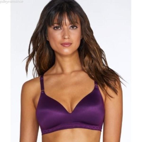 NWT Warner's 36A Cloud 9 Full-Coverage WireFree Contour Bra 1269 Burgundy 134821