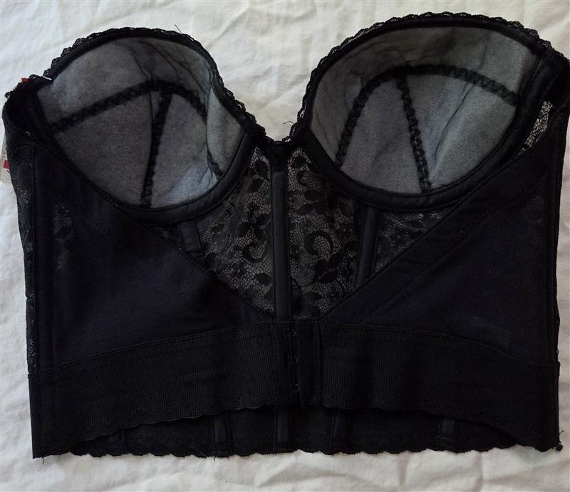 NEW Carnival 38A Lace Low Plunge Longline Bra 213 Black 134826