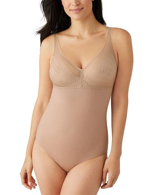 NWT Wacoal 40DDD Elevate Allure Wireless Shaping Bodybriefer 801336 Beige 134842