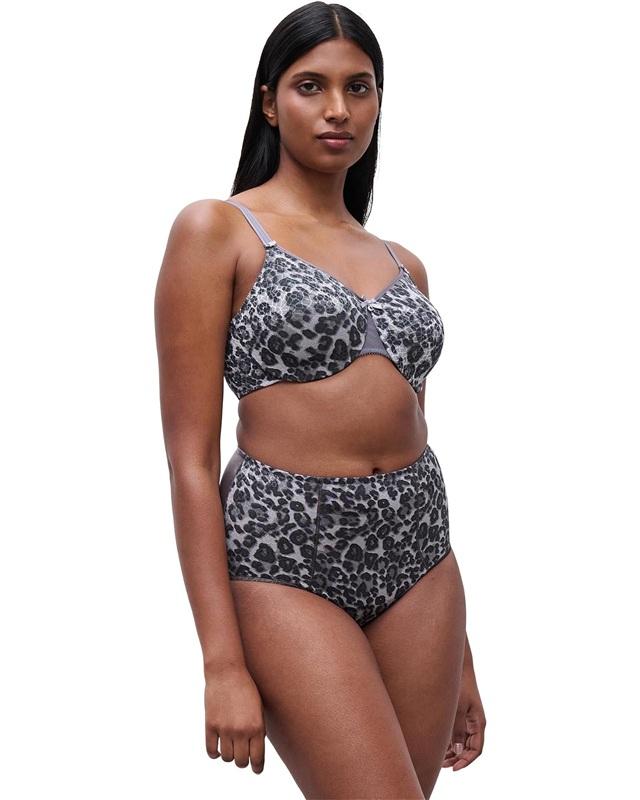 NWT Chantelle 34DDDD Magnifique Seamless Underwire Bra 1891 Cheetah Gray 134853