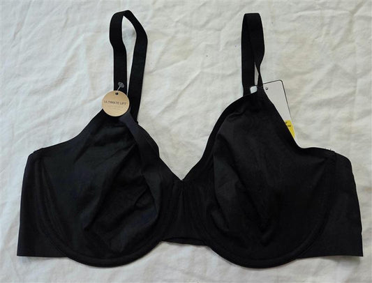 NWT Wacoal 34D Confidence Boost Underwire Bra 855380 Black 134863