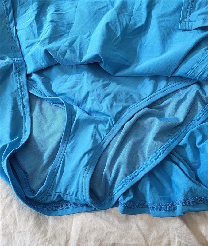 NWT Carmen Marc Valvo 16 Blue Swim Dress 1PC Swimsuit 134873