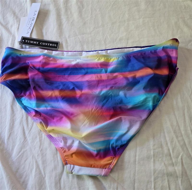 NWT La Blanca Sunset Shores 18W Hipster Bikini Bottom Swimsuit 134875