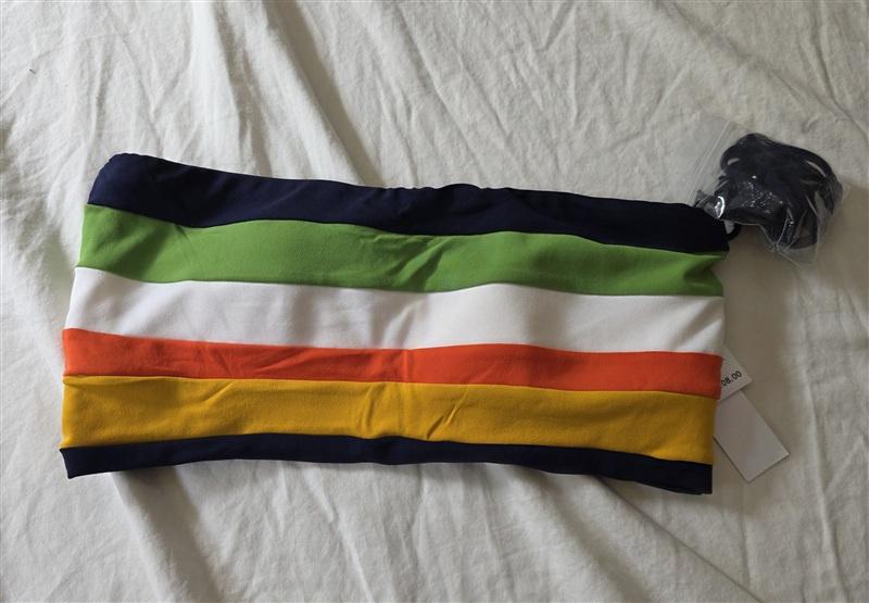 NWT Robin Piccone S Casey Color Block Banded Bikini Top 134878
