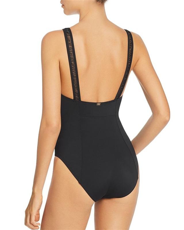 NWT MiracleSuit Amoressa 12 Moulin Rouge Suzette Black 1PC Swimsuit 134884