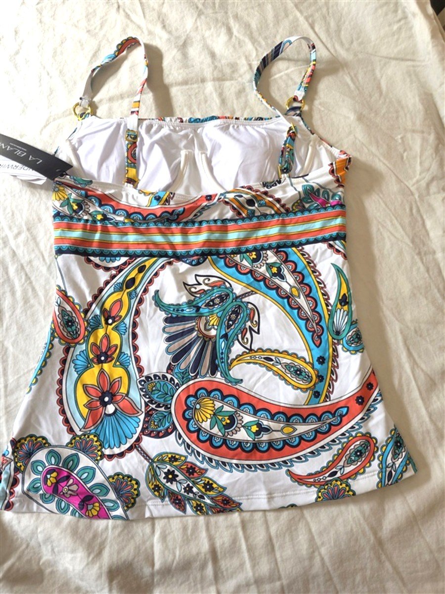 NWOT La Blanca 4 Santorini Underwire Tankini Swim Top 134914