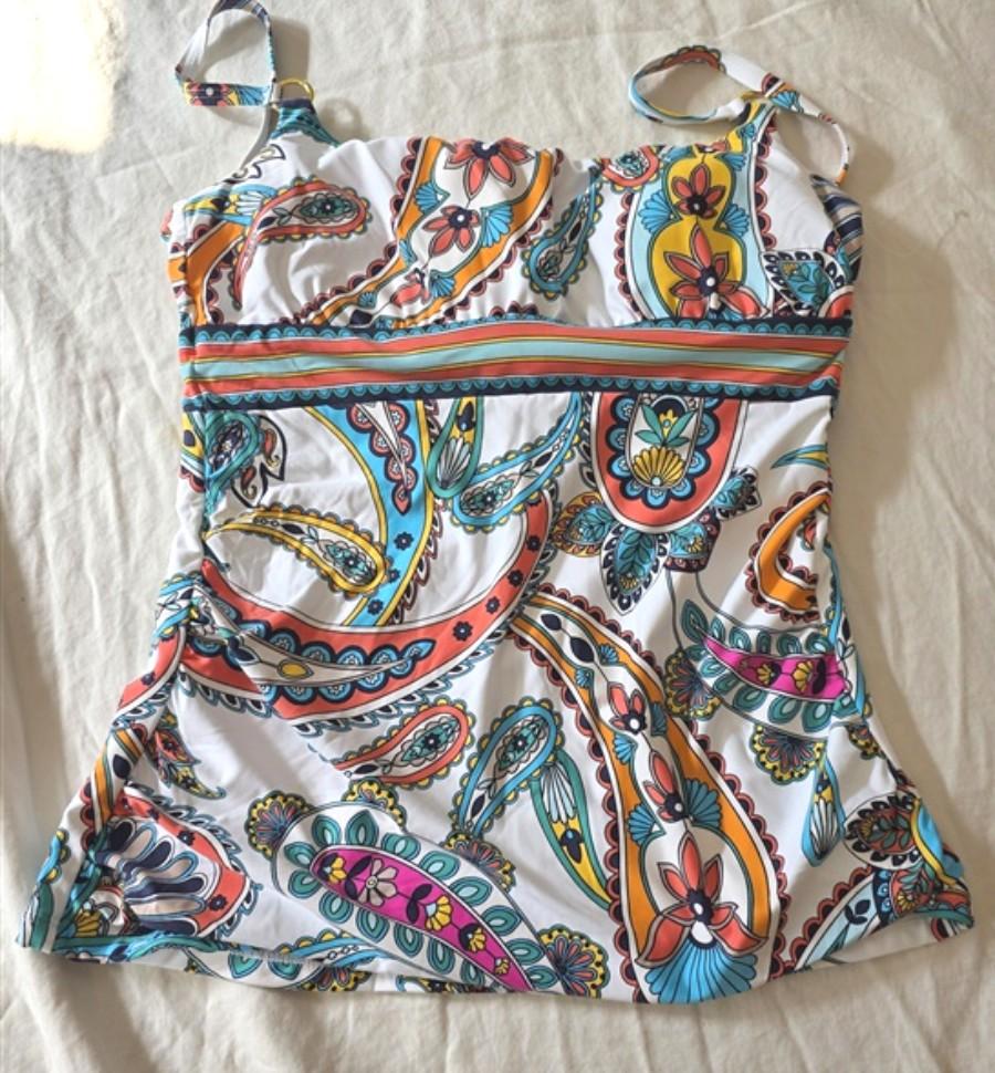 NWOT La Blanca 4 Santorini Underwire Tankini Swim Top 134914