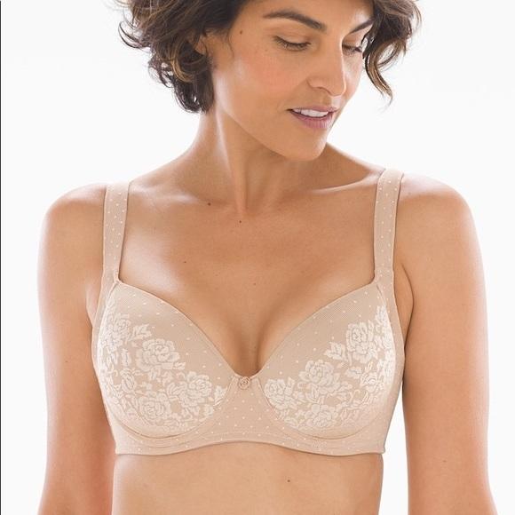 NWOTD Soma 34D Stunning Support Smooth Full Coverage Bra Beige 134957