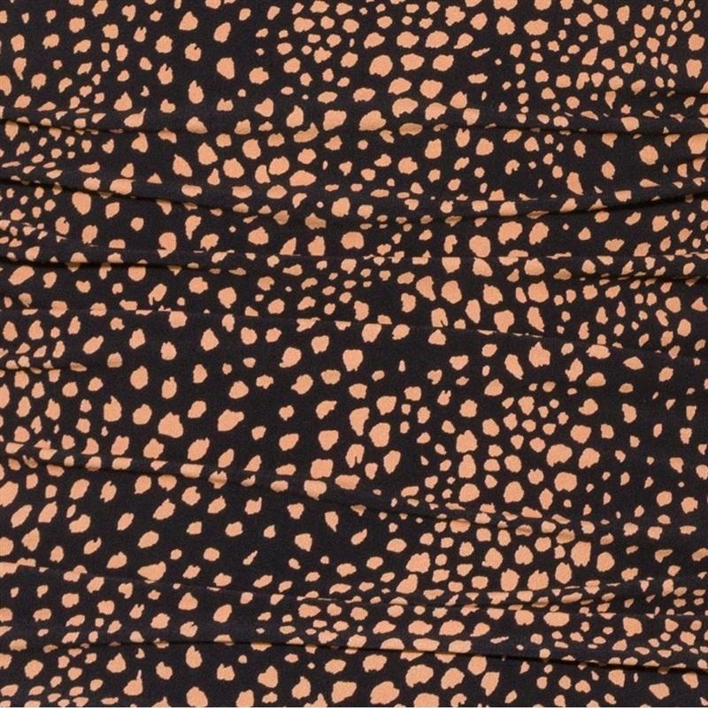 NWOT Seafolly 8 US Spotted Dot Black Orange V One Piece Maillot Swimsuit 134960