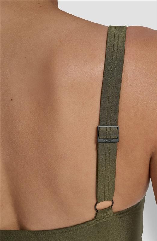 NWT DKNY Starburst XL Olive Green One Piece Maillot Swimsuit 134965