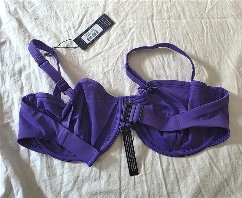 NWT CUUP 36F 38E Balconette Underwire Ultraviolet Purple Bikini Swim Top 134976