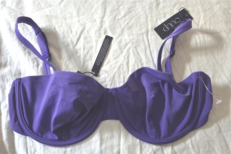NWT CUUP 36F 38E Balconette Underwire Ultraviolet Purple Bikini Swim Top 134976