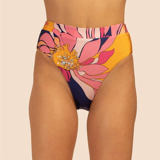 NWT Trina Turk 4 Breeze Hi Waist Floral Bikini Swim Bottom 135027