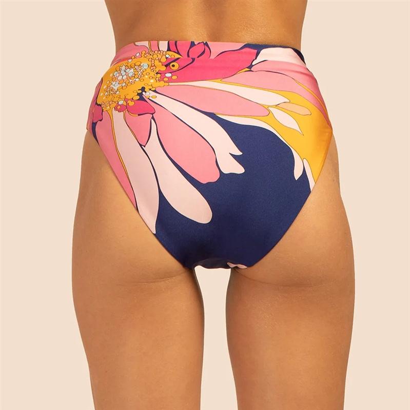 NWT Trina Turk 4 Breeze Hi Waist Floral Bikini Swim Bottom 135027