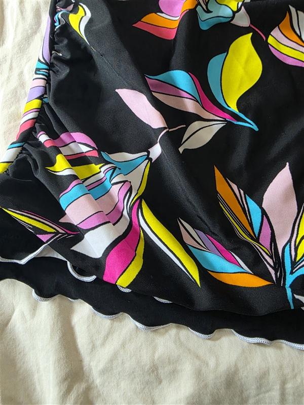 NWOT Profile By Gottex 36D Floral V Neck Tankini Swim Top 118470