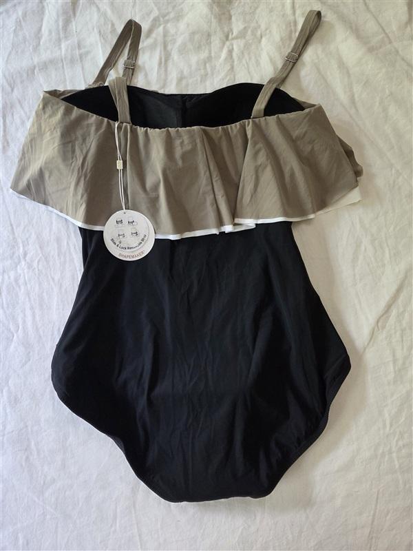 NWT Coco Reef Contours 10 Paradiso Agate Ruffle Bandeau 1PC Swimsuit 135064