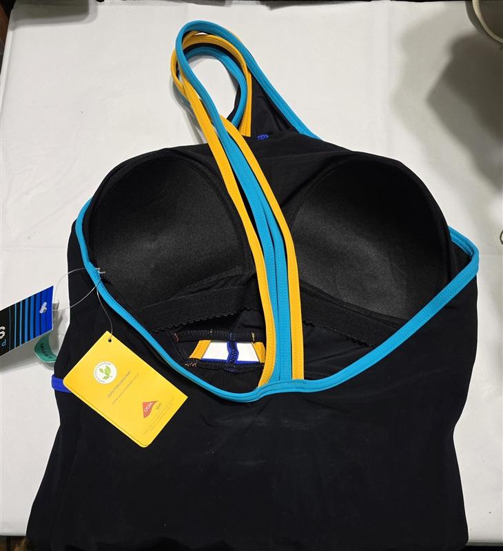 NWT Profile Gottex Sport 12 High Neck Black 1PC Swimsuit 135065