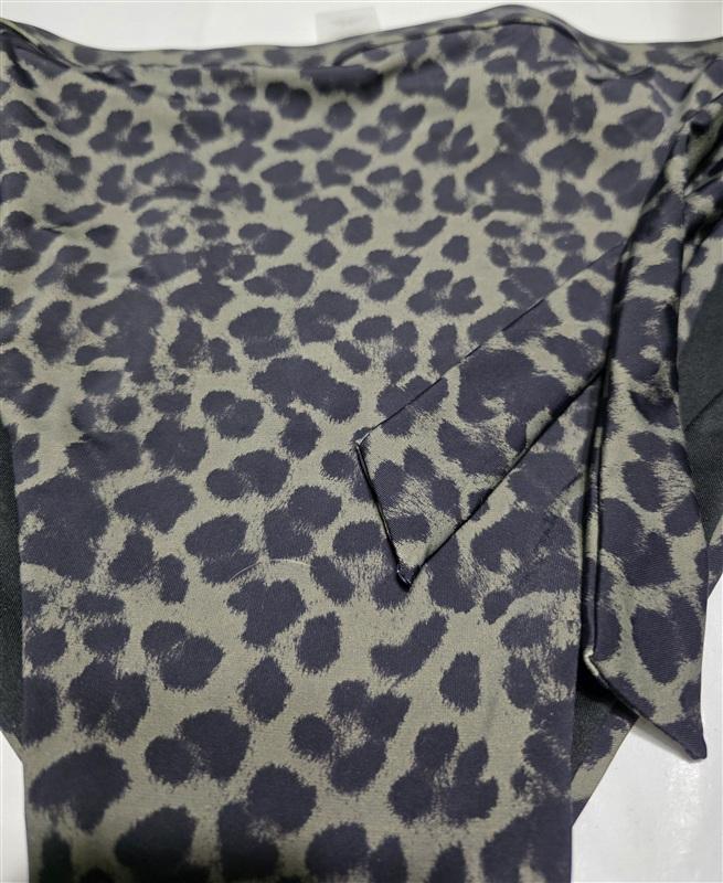 NWT Good American 5X Leopard Olive Green Side Tie Swim Bikini Bottom 135068