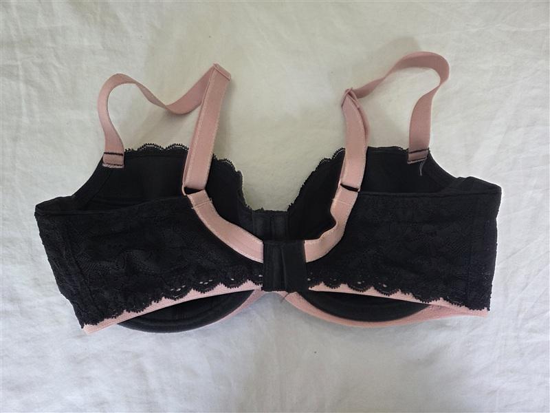 NWOT Freya 30DDD USA Off Beat Padded Half Cup Black Pink 135085