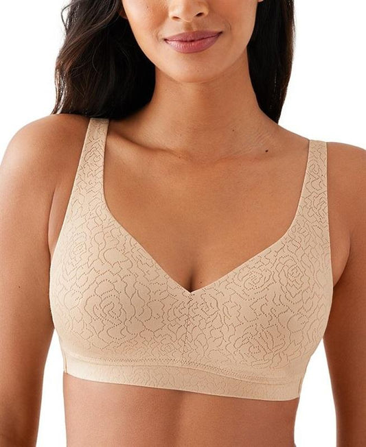 PO Wacoal 34C Inside Job Wirefree Full Coverage Bra 852345 Beige 135092
