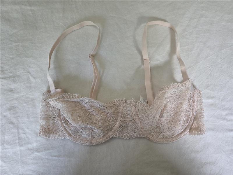 NWT Etam 34C Bra No. 9 The Balconette Lace Plush Pink Underwire 135106
