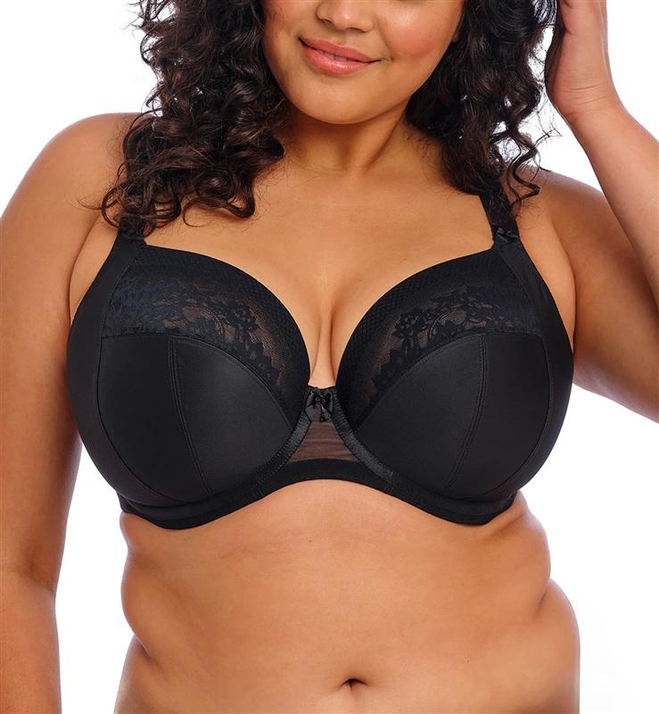 NWPT Elomi 40K USA EL3027 Nerina Banded Stretch Lace Bra Underwire Black 135108