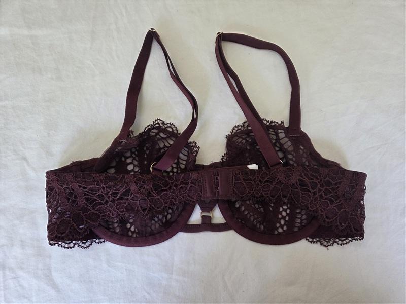 NWT Etam 32D Bra No. 9 The Balconette Lace Brown Underwire 135115