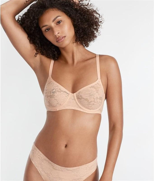 PO Natori 32C Cameo Rose Levitate Unlined 724320 Underwire Bra 135128