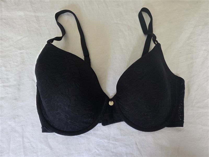NWOT Natori 34C Sheer Jacquard Full Contour Underwire Bra 136059 Black 135136