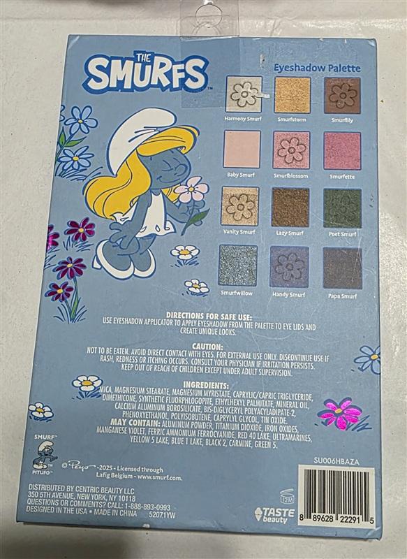 NWT The Smurfs Smurfette Eyeshadow Palette 135147