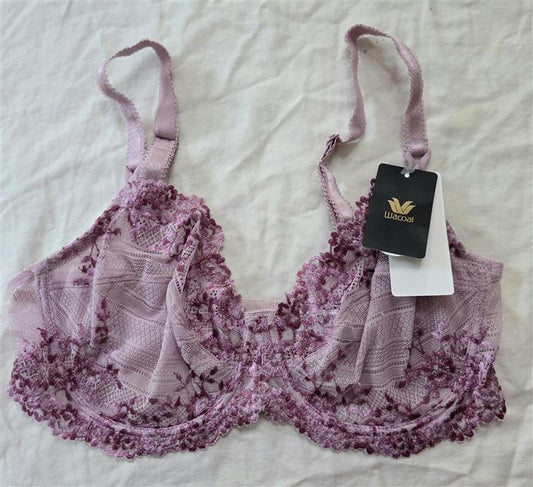NWT Wacoal 38D Embrace Lace Underwire Bra 65191 Purple 135153