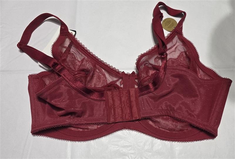 NWT Wacoal 38DDD Chantilly Lace Retro Chic 855186 RED 135158