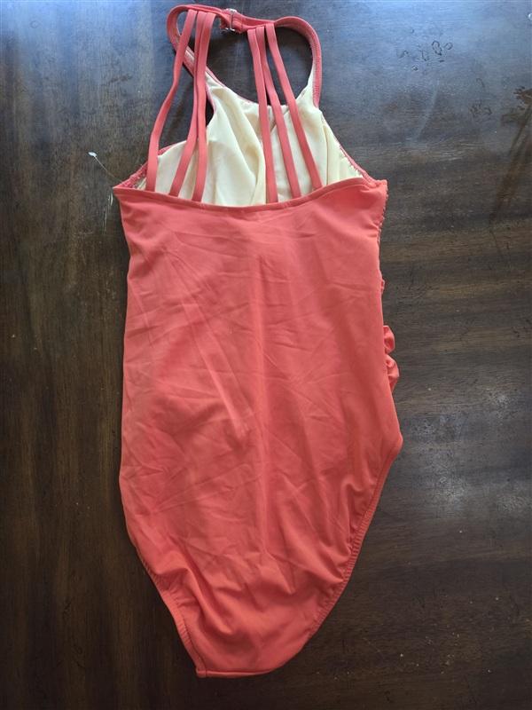NWOT MagicSuit Miraclesuit 8 High Neck Orange Coral 1PC Swimsuit 135165
