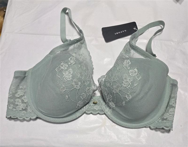 NWT Natori 36C Cherry Blossom 721191 Convertible Bra Green 135169