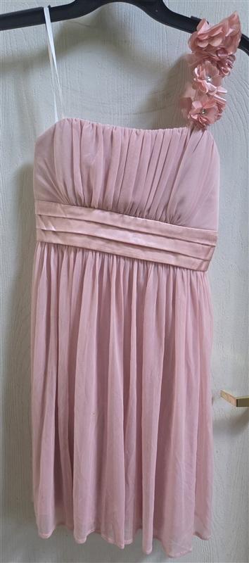 NWOTD City Triangles One Shoulder Rhinestone Pink Short Dress or Top 135176