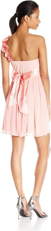 NWOTD City Triangles One Shoulder Rhinestone Pink Short Dress or Top 135176