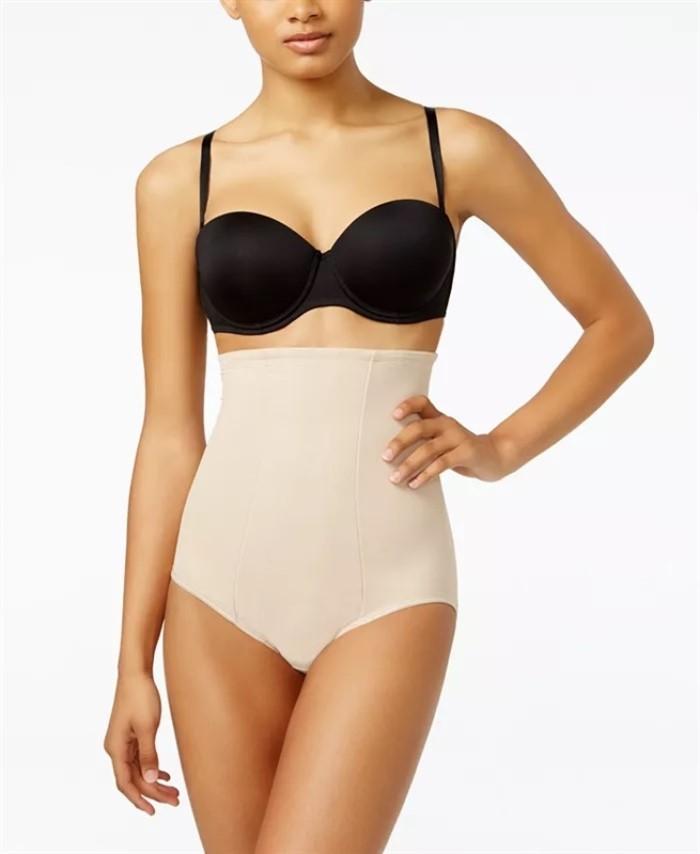 NWT MiracleSuit XL Hi Waist Brief Shaper Wonder Edge 2705 Beige 135180