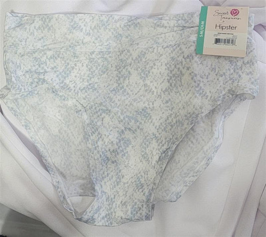 NEW 4 Pair Secret Treasures L/XL Snakeskin Print Microfiber Hipster Panty 135193