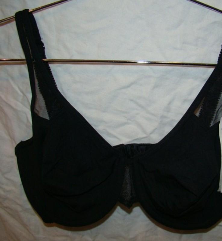 NWOT Wacoal Bra 36C Black Cotton T-Shirt Bra 65115 Free Shipping 135206