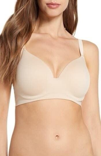 NWT Wacoal 34DD FLAWLESS COMFORT T-SHIRT BRA 853326 Beige 135221