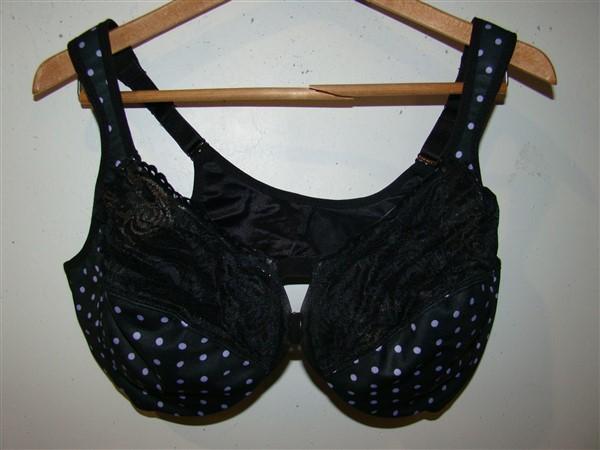 Glamorise 38B Elegance Front Close Underwire Bra 1245 Blue Pink Polka Dot 135229