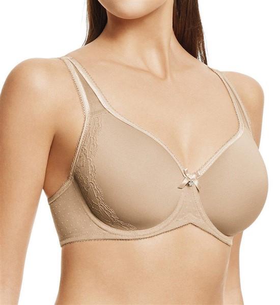 NWT Wacoal 36DD Retro Chic Seamless Contour 853186 Beige Bra 135230