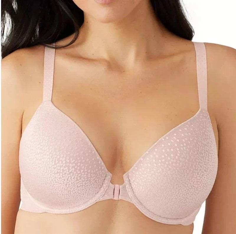 PO Wacoal 36D Back Appeal Front Close Underwire Bra 853403 Beige 135243