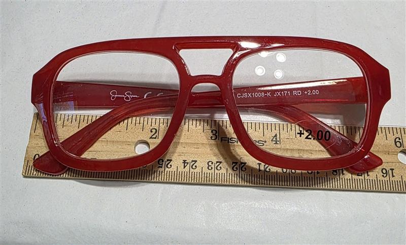 NWT Jessica Simpson 2.0 Aviator Glasses Readers Red Reading Glasses 135252