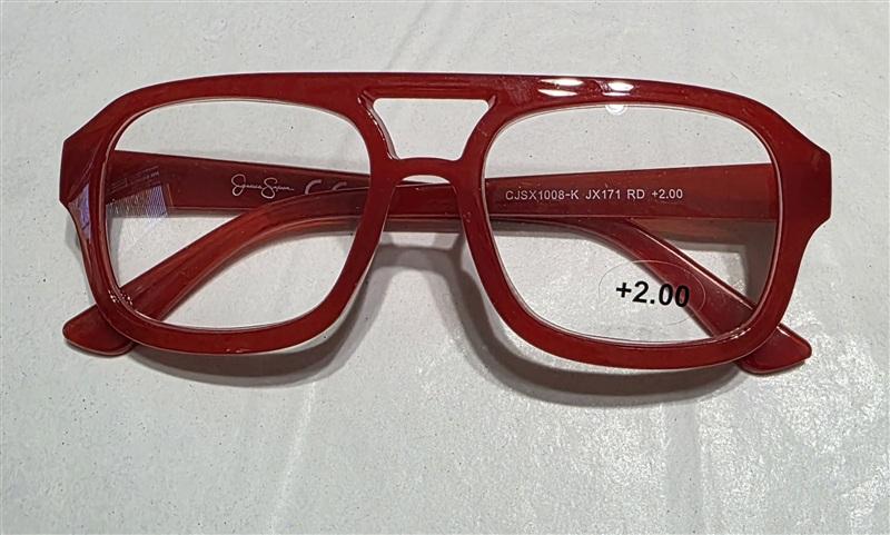 NWT Jessica Simpson 2.0 Aviator Glasses Readers Red Reading Glasses 135252